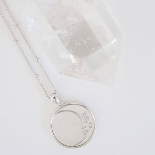 Moon Face Pendant Necklace - Honeycat Jewelry