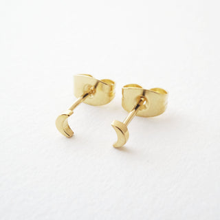 Mini Moon Stud Earrings