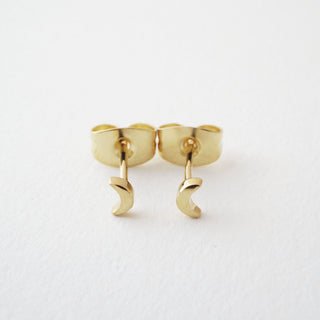 Mini Moon Stud Earrings