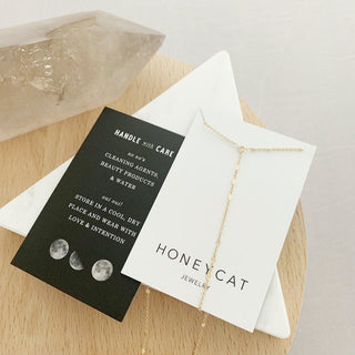 Morse Code Lariat - Honeycat Jewelry