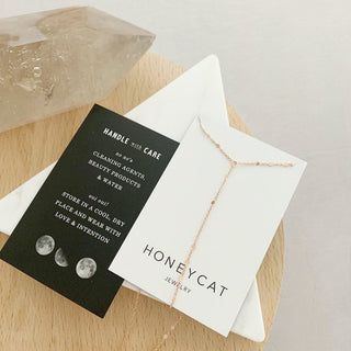 Morse Code Lariat - Honeycat Jewelry