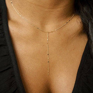 Morse Code Lariat - Honeycat Jewelry