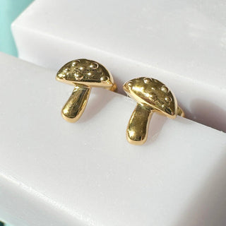 Mushroom Stud Earrings - Honeycat Jewelry