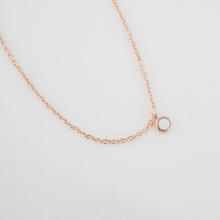 Opal Bezel Set Necklace - Final Sale - Honeycat Jewelry