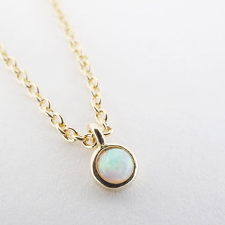 Opal Bezel Set Necklace - Final Sale - Honeycat Jewelry