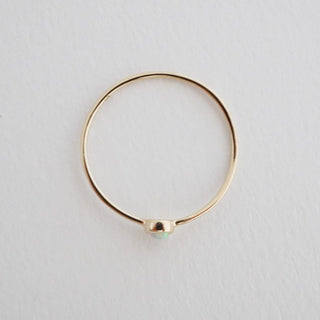 Opal Solitaire Ring, 14k Gold - Honeycat Jewelry