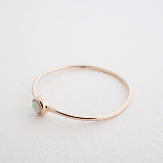 Opal Solitaire Ring, 14k Gold - Honeycat Jewelry