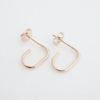 Paulette Oblong Hoops - Honeycat Jewelry