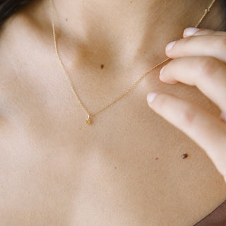 Petite Birthstone Charm Necklace - Honeycat Jewelry