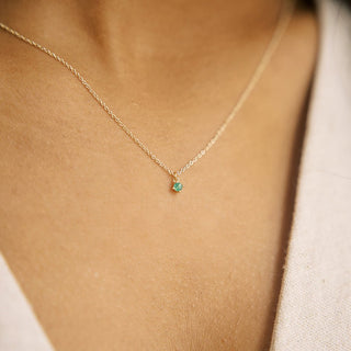 Petite Birthstone Charm Necklace - Honeycat Jewelry