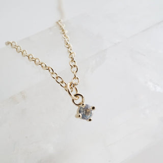 Petite Birthstone Charm Necklace - Honeycat Jewelry