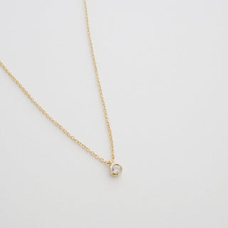 Petite Solitaire Necklace - Honeycat Jewelry