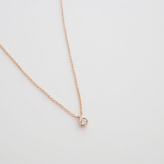 Petite Solitaire Necklace - Honeycat Jewelry