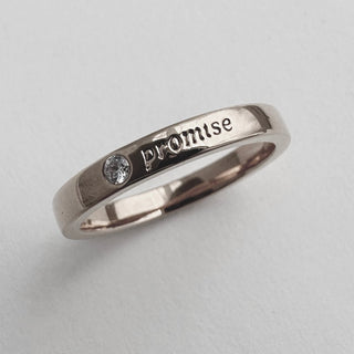 Pinky Promise Ring - Honeycat Jewelry - close up detailed