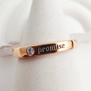 Pinky Promise Ring - Honeycat Jewelry - on display