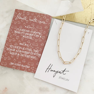 Piper Paperclip Chain Necklace - Honeycat Jewelry