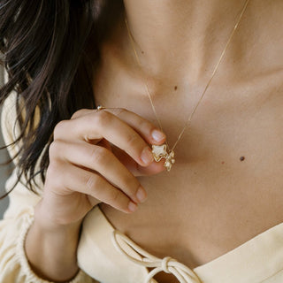 Polly Star Locket Necklace - Honeycat Jewelry