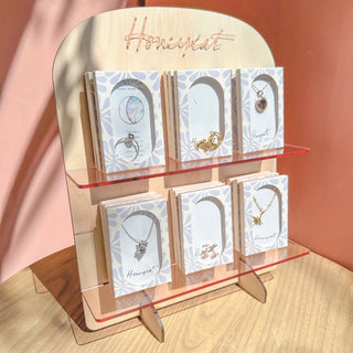 POP Display - Acrylic & Wood Retail Stand - Honeycat Jewelry