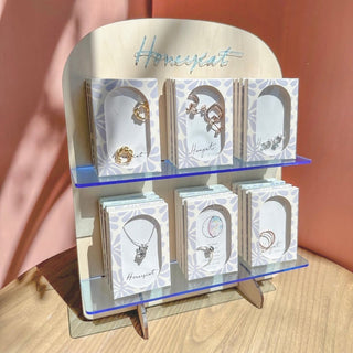 POP Display - Acrylic & Wood Retail Stand - Honeycat Jewelry