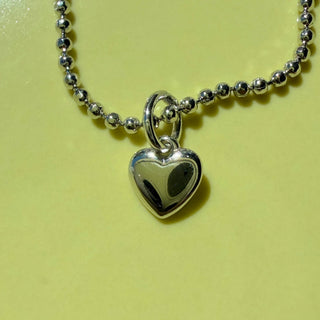 Sterling Silver Tiny Puffy Heart Charm