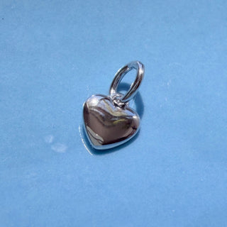 Sterling Silver Tiny Puffy Heart Charm
