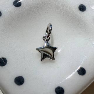 Sterling Silver Tiny Puffy Star Charm