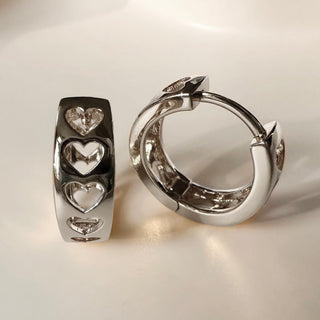 Punched Heart Hoops - Honeycat