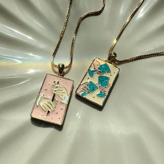 Queen of Wands Tarot Pendant Necklace - Honeycat Jewelry