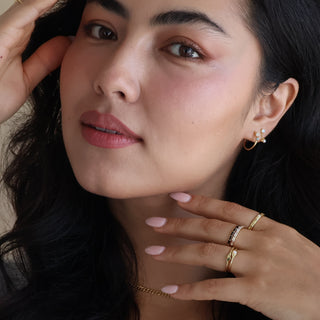 Crystal Lined Baguette Ring