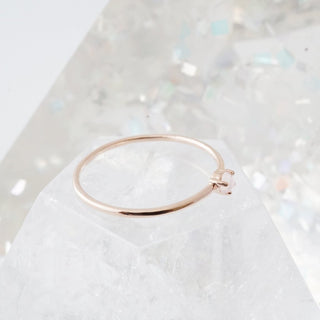 Rose Quartz Point Solitaire Ring - Honeycat Jewelry