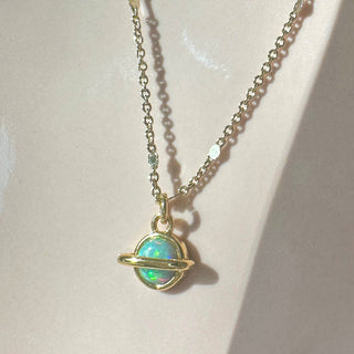 Saturn Charm - Honeycat Jewelry