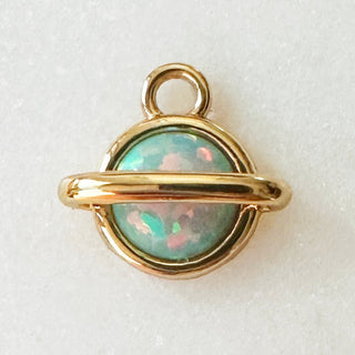 Saturn Charm - Honeycat Jewelry