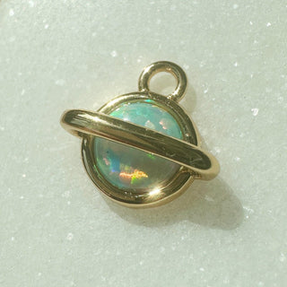 Saturn Charm - Honeycat Jewelry