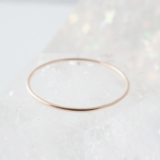 Skinny Stacking Ring, 14k Gold - Honeycat Jewelry