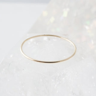 Skinny Stacking Ring, 14k Gold - Honeycat Jewelry