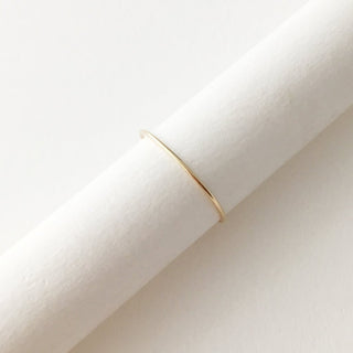 Skinny Stacking Ring, 14k Gold - Honeycat Jewelry