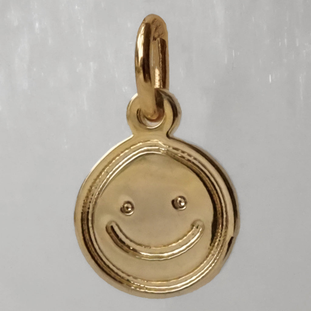 Solo Dainty Smiley Face Charm - Single Charm Jewelry by Honeycat