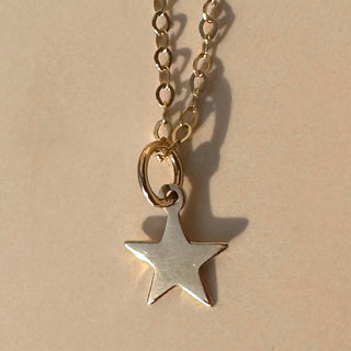 Solid 14k Gold Tiny Star Charm - Honeycat