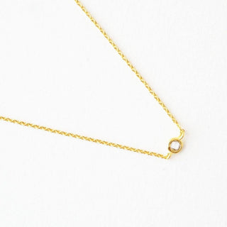 Solo Bezel Necklace - Honeycat Jewelry