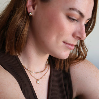 Soft Square Bezel Necklace