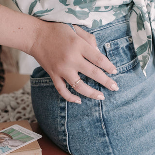 Stevie Baguette Ring - Honeycat Jewelry