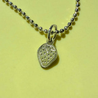 Sterling Silver Tiny Strawberry Charm