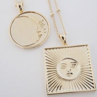 Sun Goddess Plate Necklace - Honeycat Jewelry