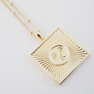 Sun Goddess Plate Necklace - Honeycat Jewelry