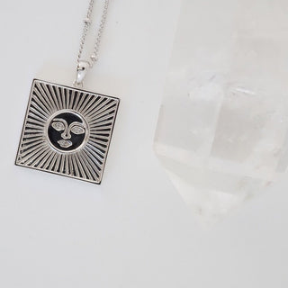 Sun Goddess Plate Necklace - Honeycat Jewelry