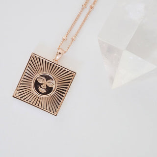 Sun Goddess Plate Necklace - Honeycat Jewelry