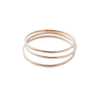 Super Skinny Hammered Stacking Ring Trio - Honeycat Jewelry