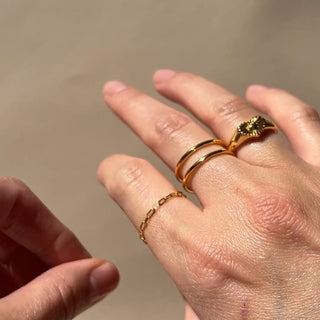 Teddy Chain Ring - Honeycat Jewelry