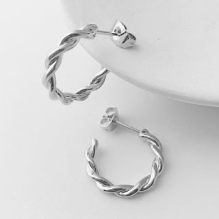 Thick Twist Hoops - Honeycat Jewelry