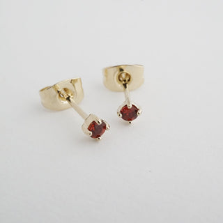 Tiny Birthstone Studs - Honeycat Jewelry